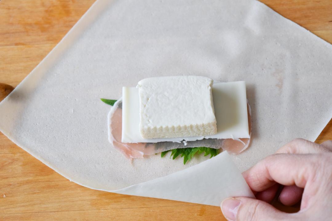 豆腐と豆乳チーズの春巻き 作り方1