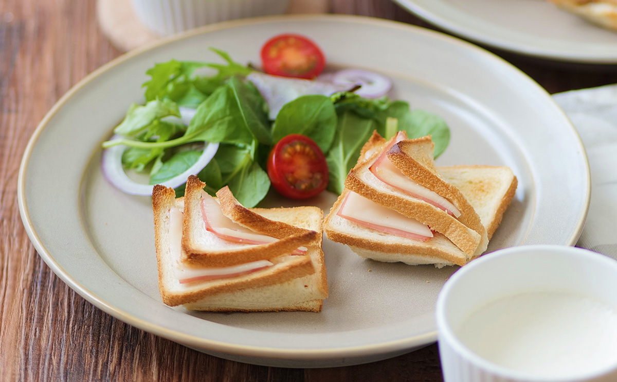 豆乳チーズとハムのめくりトースト｜豆乳チーズレシピ｜マルサンアイの