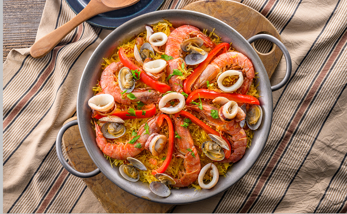 魚介と豆乳のパスタパエリア｜豆乳レシピ｜マルサンアイのお料理レシピ