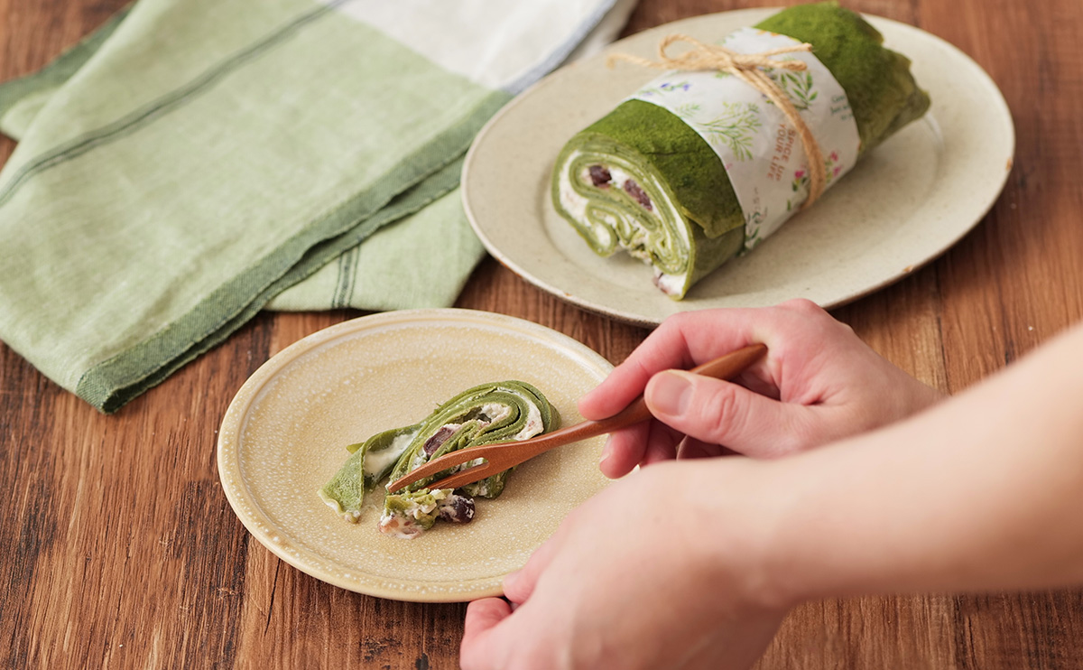 豆乳抹茶のタオルケーキ｜豆乳レシピ｜マルサンアイのお料理レシピ