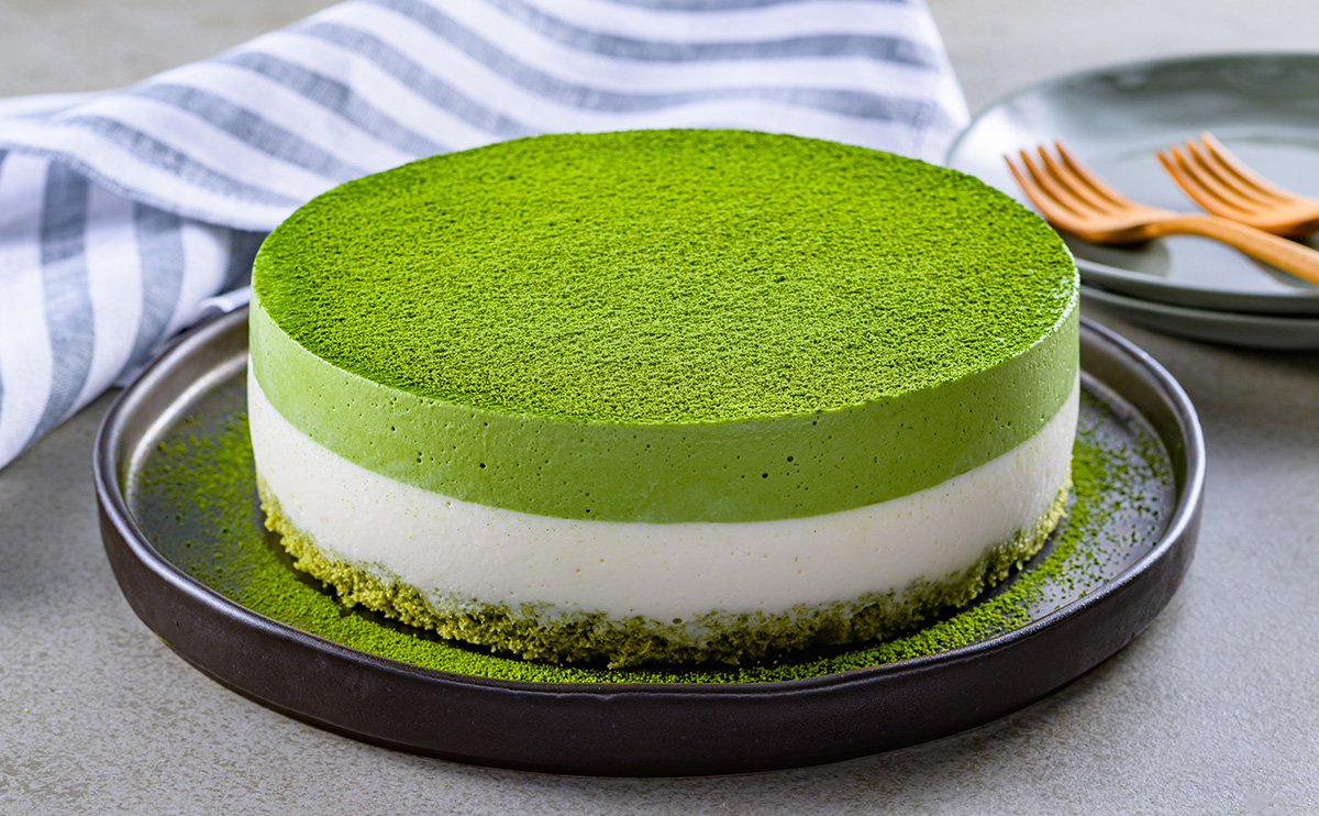 抹茶とホワイトチョコのアーモンドミルクムースケーキ|アーモンドミルクレシピ|マルサンアイのお料理レシピ|マルサンアイ株式会社