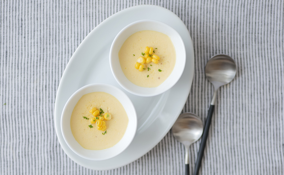 とうもろこしの豆乳フラン｜豆乳ソフトレシピ｜マルサンアイのお料理