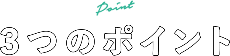 3つのポイント
