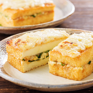 豆乳シュレッドとろける厚揚げのみそ焼き