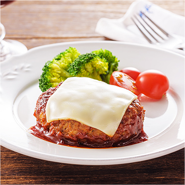 豆乳スライスとろけるチーズハンバーグ