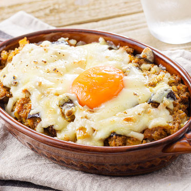 なすとトマトの焼きカレー