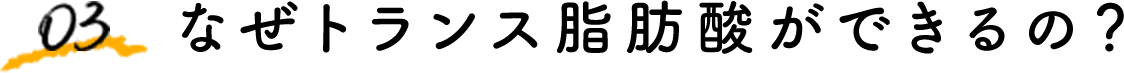 03 なぜトランス脂肪酸ができるの？