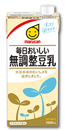 毎日おいしい無調整豆乳 1000ml