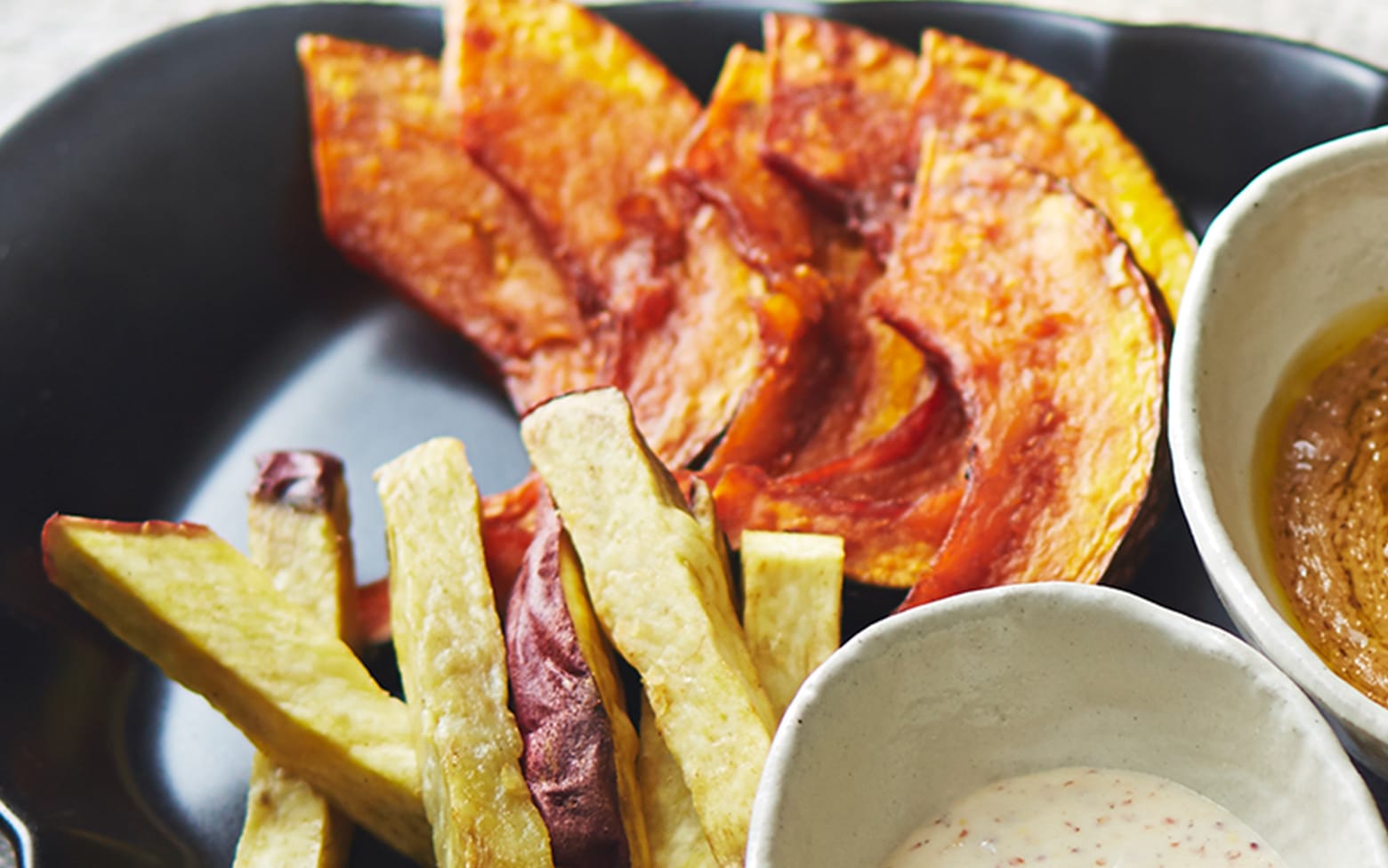 画像：さつまいもフレンチフライとパンプキンチップス