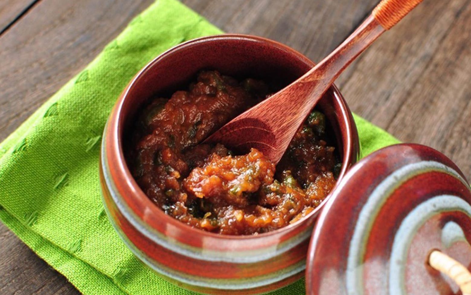 画像：ご飯が進む。風味豊かな薬味味噌