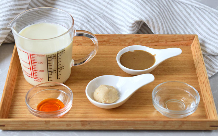 冷やし豆乳担々麺の基本レシピ　材料2