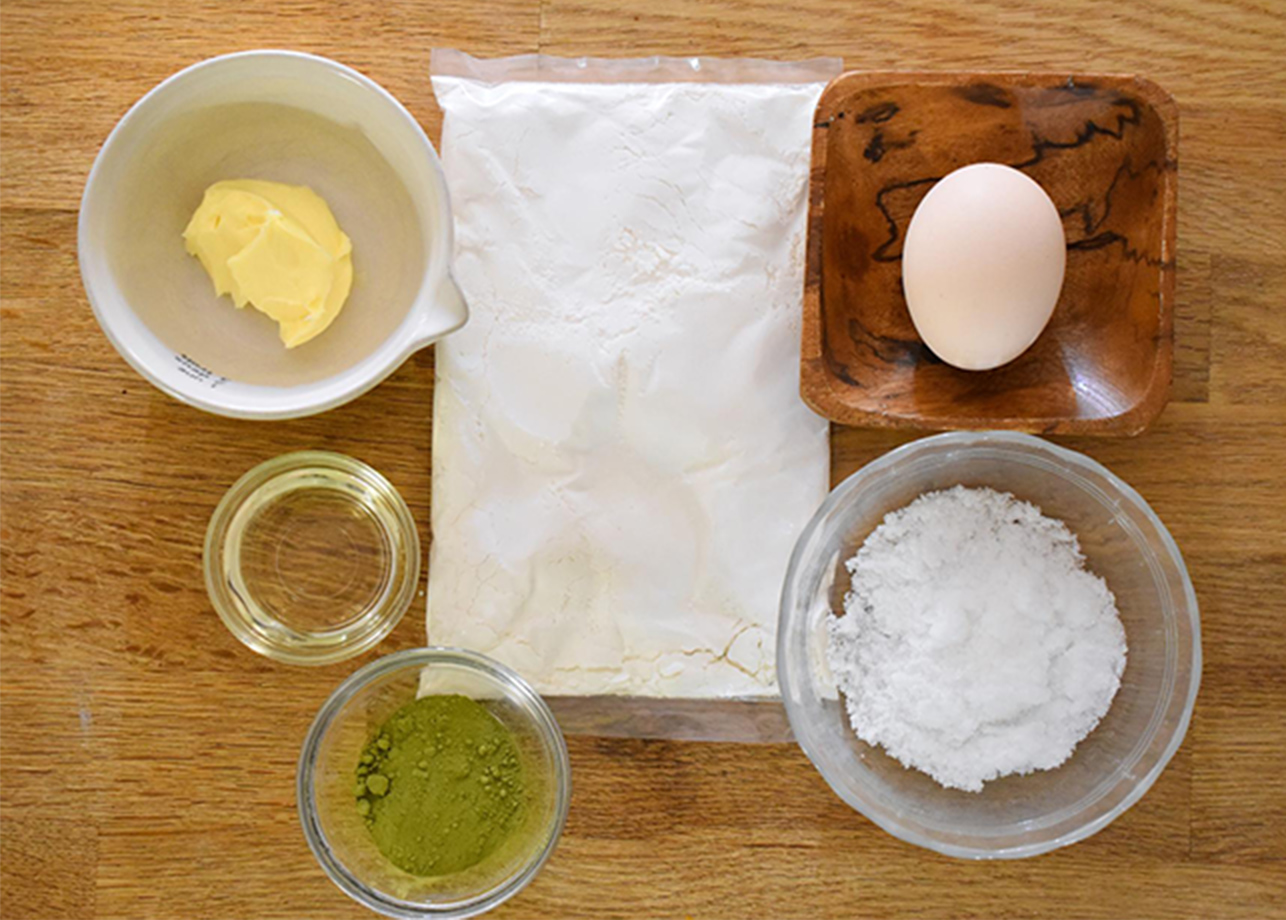 ホットケーキミックスで簡単「抹茶クッキー」　材料1