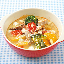 1日分1/2の野菜と無調整豆乳のグラタン