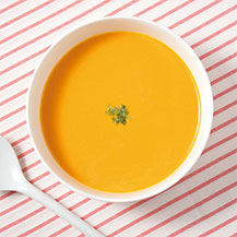 かぼちゃとトマトの豆乳ポタージュ